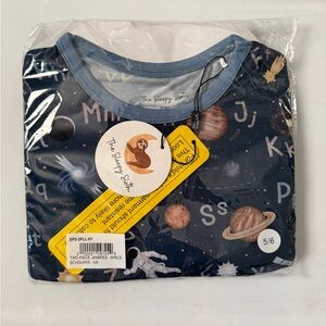 The Sleepy Sloth size 5/6 “Space Scholars” pj set NWT